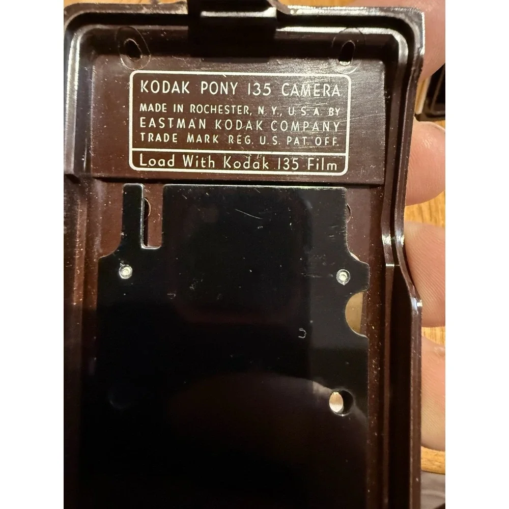 Kodak Pony 135 Model C 35mm Film Camera Made USA Rochester w/ Leather‎ Case